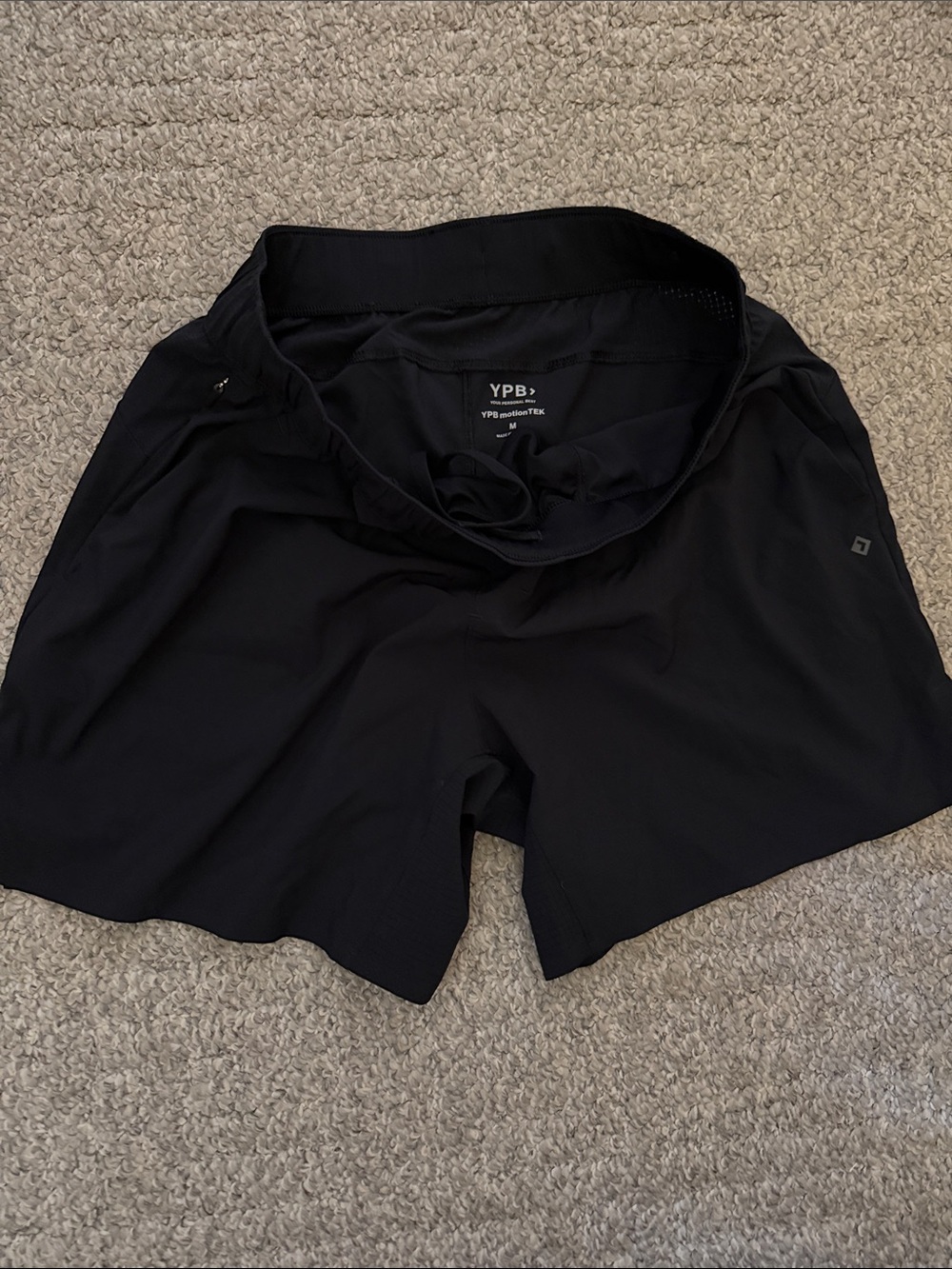 YPB Black Athletic Training Shorts for Men